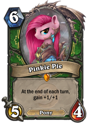 Size: 400x573 | Tagged: safe, artist:katemaximova, imported from derpibooru, pinkie pie, card, crossover, hearthstone