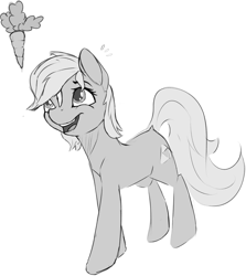 Size: 1423x1598 | Tagged: safe, artist:keeponhatin, imported from derpibooru, earth pony, pony, epona, female, mare, monochrome, ponified, the legend of zelda