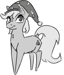 Size: 533x626 | Tagged: safe, artist:keeponhatin, imported from derpibooru, earth pony, pony, epona, female, mare, monochrome, ponified, the legend of zelda