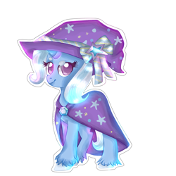 Size: 1500x1500 | Tagged: safe, artist:moon-gaia, imported from derpibooru, trixie, pony, unicorn, female, mare, simple background, smiling, solo, unshorn fetlocks