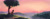 Size: 3000x1156 | Tagged: safe, artist:hunternif, imported from derpibooru, applejack, pony, female, mountain, scenery, solo, speedpaint, sun, sunrise, sweet apple acres, tree