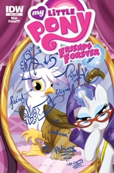 Size: 1054x1600 | Tagged: safe, artist:amy mebberson, artist:amymebberson, idw, imported from derpibooru, gilda, rarity, griffon, spoiler:comic, spoiler:comicff24, cover