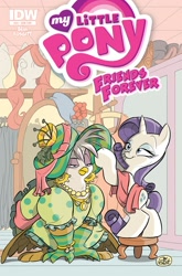 Size: 1054x1600 | Tagged: safe, artist:jay fosgitt, idw, imported from derpibooru, gilda, rarity, griffon, spoiler:comic, spoiler:comicff24, cover, gilda is not amused