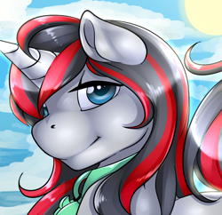 Size: 794x770 | Tagged: safe, artist:camychan, imported from derpibooru, oc, oc only, oc:quantum shift, pony, unicorn, collar, portrait, solo