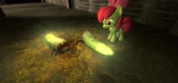 Size: 1280x600 | Tagged: safe, artist:wiimeiser, imported from derpibooru, apple bloom, crusaders of the lost mark, 3d, antlion, antlion grub, cutie mark, gmod, half-life, half-life 2, mine, the cmc's cutie marks