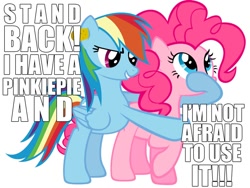 Size: 1000x750 | Tagged: artist needed, source needed, safe, imported from derpibooru, pinkie pie, rainbow dash, image macro, meme