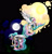 Size: 1024x1075 | Tagged: safe, artist:stormdrake0100, imported from derpibooru, part of a set, princess celestia, alicorn, crying, eyes closed, mare in the moon, moon, pride (deadly sin), seven deadly sins, sun, watermark