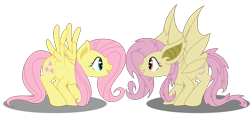 Size: 2807x1399 | Tagged: safe, artist:dr-whiskey, imported from derpibooru, fluttershy, bat pony, pony, flutterbat, race swap, self ponidox