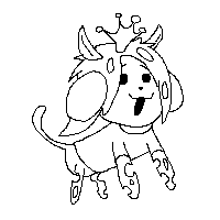 Size: 200x200 | Tagged: safe, artist:psingularity, imported from derpibooru, queen chrysalis, temmie, :3, black and white, crossover, female, grayscale, monochrome, open mouth, smiling, solo, undertale