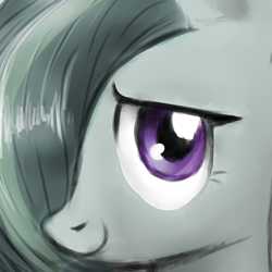 Size: 1280x1280 | Tagged: safe, artist:acersiii, imported from derpibooru, marble pie, earth pony, pony, close-up, female, hair over one eye, mare, portrait, solo