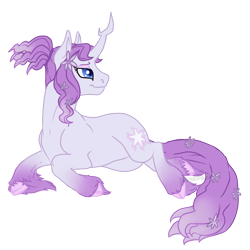 Size: 700x700 | Tagged: safe, artist:darkodraco, imported from derpibooru, tree of harmony, oc, oc only, oc:harmony (heilos), classical unicorn, pony, cloven hooves, flower, flower in hair, leonine tail, ponified, solo, unshorn fetlocks