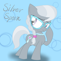 Size: 1600x1600 | Tagged: safe, artist:geraritydevillefort, imported from derpibooru, silver spoon, female, glasses, solo