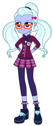 Size: 3404x8100 | Tagged: safe, artist:mixiepie, imported from derpibooru, sugarcoat, equestria girls, friendship games, absurd resolution, bowtie, clothes, crystal prep academy, crystal prep shadowbolts, female, glasses, paint tool sai, school uniform, simple background, skirt, solo, transparent background, vector