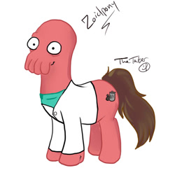 Size: 800x800 | Tagged: safe, artist:thetater, imported from derpibooru, pony, crossover, futurama, ponified, solo, zoidberg