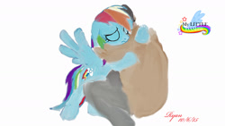 Size: 1280x720 | Tagged: safe, imported from derpibooru, rainbow dash, fanfic:my little dashie, painting