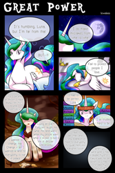 Size: 1500x2252 | Tagged: safe, artist:vavacung, imported from derpibooru, princess celestia, princess luna, comic:to love alicorn, book, comic, dialogue, filly, lying down, mare in the moon, moon, prone, speech bubble, woona