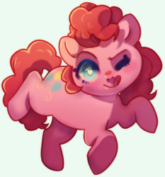 Size: 648x694 | Tagged: safe, artist:fornicata, artist:weatherly, imported from derpibooru, pinkie pie, female, solo, tongue out