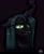 Size: 2002x2422 | Tagged: dead source, safe, artist:lrusu, imported from derpibooru, queen chrysalis, changeling, changeling queen, female, glowing eyes, grin, kitchen eyes, looking at you, open mouth, sharp teeth, solo