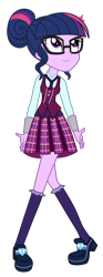 Size: 3200x8616 | Tagged: safe, artist:mixiepie, imported from derpibooru, sci-twi, twilight sparkle, equestria girls, friendship games, absurd resolution, clothes, crystal prep academy, crystal prep shadowbolts, female, glasses, paint tool sai, pleated skirt, school uniform, simple background, skirt, solo, transparent background, vector, what more is out there