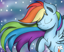 Size: 1024x835 | Tagged: safe, artist:theartistsora, imported from derpibooru, rainbow dash, eyes closed, female, rearing, solo, spread wings