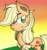 Size: 1024x1097 | Tagged: safe, artist:theartistsora, imported from derpibooru, applejack, chest fluff, female, heart eyes, love, solo, wingding eyes, wink