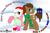 Size: 1200x800 | Tagged: safe, artist:kpendragon, imported from derpibooru, doctor whooves, minty, time turner, pony, christmas, clothes, face paint, freckles, g3, g3 to g4, g4, generation leap, grin, hat, male, santa hat, scarf, smiling, socks, stallion, tardis, wink, winter minty