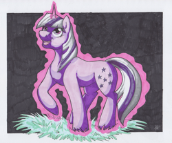 Size: 2791x2312 | Tagged: safe, artist:stormblaze-pegasus, imported from derpibooru, twilight, female, g1, g1 to g4, g4, generation leap, solo, traditional art