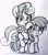 Size: 1080x1217 | Tagged: safe, artist:heavymetalbronyyeah, imported from derpibooru, apple bloom, sweetie belle, duo, floppy ears, licking, monochrome, ponies riding ponies, riding, sketch, sweetie belle riding apple bloom, tongue out, traditional art