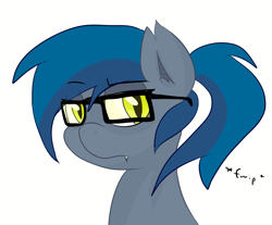 Size: 1124x931 | Tagged: safe, artist:candel, imported from derpibooru, oc, oc only, oc:mosina, bat pony, pony, glasses, looking at you, solo