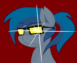 Size: 1124x931 | Tagged: safe, artist:candel, imported from derpibooru, oc, oc only, oc:mosina, bat pony, pony, glare, glasses, scary shiny glasses, solo