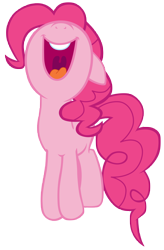 Size: 7000x10700 | Tagged: safe, artist:tardifice, imported from derpibooru, pinkie pie, party pooped, absurd resolution, female, jumping, nose in the air, open mouth, simple background, solo, transparent background, uvula, vector