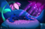 Size: 3000x2000 | Tagged: safe, artist:discosweetruletik, imported from derpibooru, princess luna, do princesses dream of magic sheep, eyes closed, female, lying down, prone, scene interpretation, sleeping, solo, speedpaint