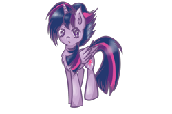 Size: 4340x2893 | Tagged: safe, artist:breezyblueyt, imported from derpibooru, twilight sparkle, alicorn, pony, castle sweet castle, alternate hairstyle, female, mare, punklight sparkle, simple background, solo, transparent background, twilight sparkle (alicorn)