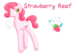 Size: 946x702 | Tagged: safe, artist:faeizumine, imported from derpibooru, strawberry reef, cutie mark, female, g3, solo