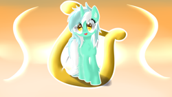 Size: 1500x843 | Tagged: safe, artist:alexander56910, imported from derpibooru, lyra heartstrings, pony, unicorn, chest fluff, cute, cutie mark, cutie mark background, ear fluff, female, fluffy, happy, lyrabetes, lyre, smiling, solo