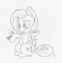 Size: 1486x1500 | Tagged: safe, artist:dfectivedvice, imported from derpibooru, fluttershy, bat pony, pony, spider, female, flutterbat, grayscale, monochrome, solo