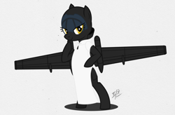 Size: 3245x2133 | Tagged: safe, artist:camo-pony, imported from derpibooru, oc, oc only, original species, plane pony, pony, bedroom eyes, cheongsam, clothes, lockheed corporation, plane, simple background, solo, u-2, u-2 dragon lady, vector, white background