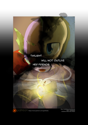 Size: 3541x5016 | Tagged: safe, artist:gashiboka, imported from derpibooru, doctor whooves, spike, time turner, pony, comic:recall the time of no return, comic, male, patreon, patreon logo, prophecy, scroll, stallion, twilight will not outlive her friends, word of god