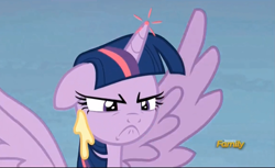 Size: 1158x707 | Tagged: safe, imported from derpibooru, screencap, twilight sparkle, alicorn, pony, the hooffields and mccolts, angry, cute, discovery family logo, female, grumpy, grumpy twilight, mare, solo, twilight is not amused, twilight sparkle (alicorn), twilight sparkle is not amused, unamused