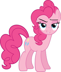 Size: 5095x6000 | Tagged: safe, artist:slb94, imported from derpibooru, pinkie pie, the lost treasure of griffonstone, absurd resolution, bedroom eyes, female, simple background, smirk, solo, transparent background, vector