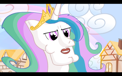 Size: 1680x1050 | Tagged: safe, artist:piemations, imported from derpibooru, screencap, princess celestia, friendship is violence, faic, handsome squidward
