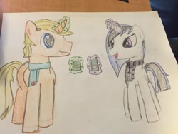 Size: 697x523 | Tagged: safe, artist:rushingautumnleaves, imported from derpibooru, oc, oc only, oc:jonagold apple, oc:liana melody, clothes, coffee, date, female, hot chocolate, magical lesbian spawn, male, mocha, oc x oc, offspring, parent:applejack, parent:octavia melody, parent:rarity, parent:vinyl scratch, parents:rarijack, parents:scratchtavia, peppermint mocha, scarf, shipping, straight