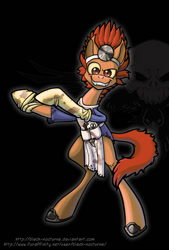 Size: 754x1115 | Tagged: safe, artist:black-nocturne, imported from derpibooru, pony, bipedal, malifaux, mcmourning, ponified, ressurectionists, solo