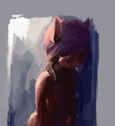 Size: 2181x2397 | Tagged: safe, artist:sharpieboss, imported from derpibooru, applejack, semi-anthro, beanie, female, hat, solo