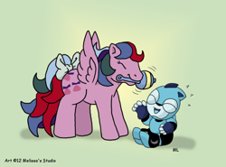 Size: 928x686 | Tagged: safe, artist:twintwosgirl, imported from derpibooru, whizzer, baby, blurr, crossover, g1, transformers
