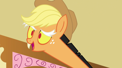 Size: 1280x720 | Tagged: safe, imported from derpibooru, screencap, applejack, discord, what about discord?, applecord (fusion)