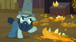 Size: 1904x1067 | Tagged: safe, imported from derpibooru, screencap, big daddy mccolt, the hooffields and mccolts, discovery family logo, food, hat, mccolt family, pumpkin, ten gallon hat