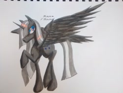 Size: 2592x1944 | Tagged: safe, imported from derpibooru, marble pie, alicorn, pony, colored, nightmare, traditional art