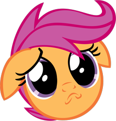 Size: 2873x3003 | Tagged: safe, artist:rainbro41, imported from derpibooru, scootaloo, pony, a friend in deed, female, portrait, simple background, solo, transparent background, vector