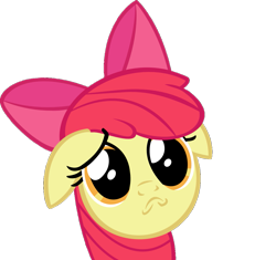 Size: 1149x1081 | Tagged: safe, artist:rainbro41, imported from derpibooru, apple bloom, pony, a friend in deed, female, portrait, simple background, solo, transparent background, vector